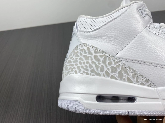1st Kicks Shoes 3 Air 'Triple 429487-111 Jordan White' PS Retro 0820
